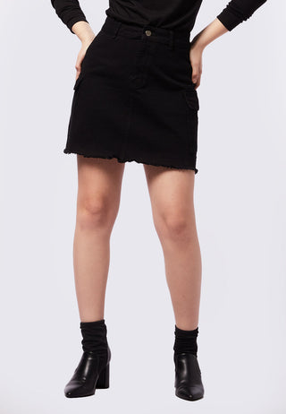 Chân váy mini denim dáng basic