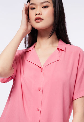 Áo sơ mi tay ngắn dáng Oversized